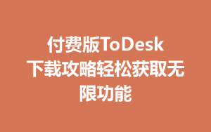 付费版ToDesk下载攻略轻松获取无限功能-ToDesk