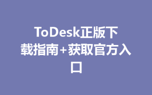 ToDesk正版下载指南+获取官方入口-ToDesk