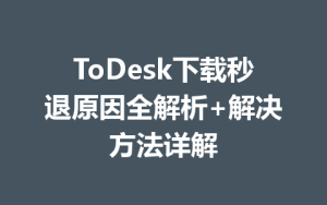 ToDesk下载秒退原因全解析+解决方法详解-ToDesk
