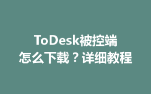 ToDesk被控端怎么下载？详细教程-ToDesk