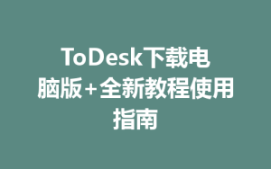 ToDesk下载电脑版+全新教程使用指南-ToDesk