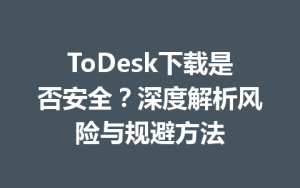 ToDesk下载是否安全？深度解析风险与规避方法-ToDesk
