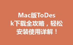 Mac版ToDesk下载全攻略，轻松安装使用详解！-ToDesk